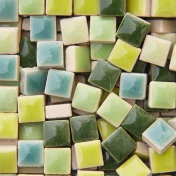 500Pcs 1x1cm Colorful Ceramic and Glass Mosaic Tiles for Art Projects