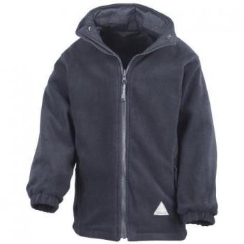 Veste imperméable réversible pour enfants en polaire anti-boulochage