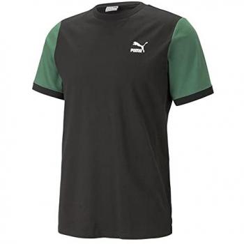 Puma Classics Block T-Shirt schwarz/grün - M