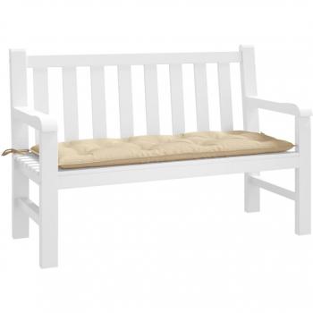 VidaXL Beige Patio Bench Cushion 47.2x19.7x2.8 Oxford Fabric