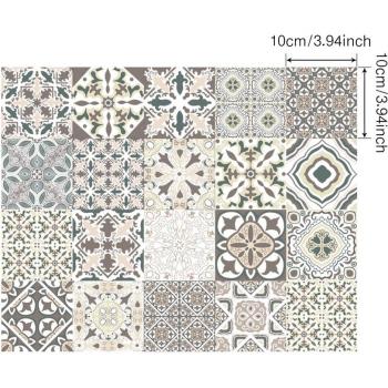 Self-Adhesive PVC Tile Stickers for Kitchen and Bathroom - 20pcs Diagonal Design