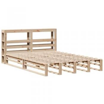 VidaXL Bed Frame 140x200 cm Solid Wood Pine