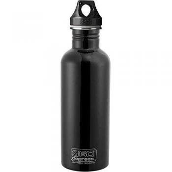 360° Edelstahl-Flasche 1000 ml Schwarz