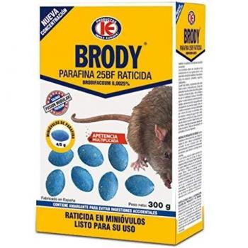RATICIDA MINI-OVULOS BRODY 300 GRAMOS