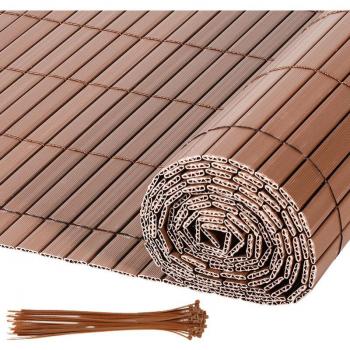Canisse PVC Doble Cara para Balcón Marrón