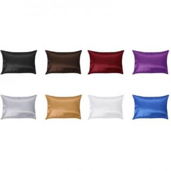 And Classic US 2-Pack Solid Silk Pillowcases Standard Queen Size
