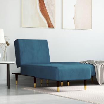 Vidaxl - Chaise Longue in Velluto Blu 3353