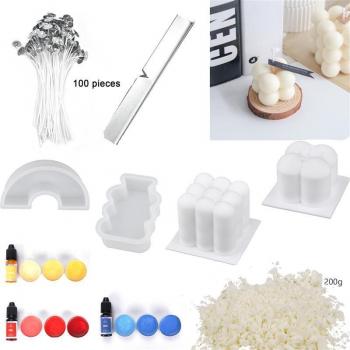 DIY Candle Craft Kit with Cotton Core and Wick Stickers