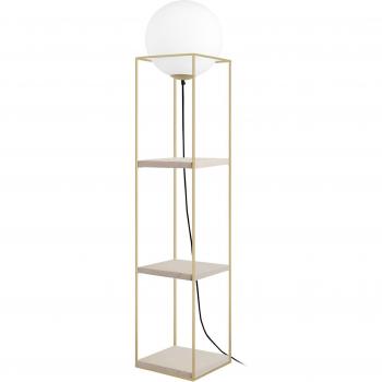 Lampadaire Métal Doré avec Étagère