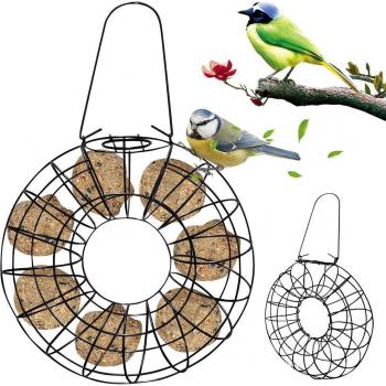 Black Round Metal Bird Feeder