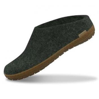 Glerups DK Hüttenschuhe – Grüner Pantoffel 47