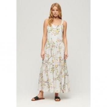 Superdry Vestido Casual Sin Mangas Grises XL