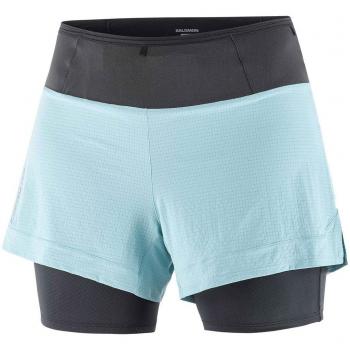 Pantalones Cortos Trail Salomón Sense Aero 2en1 Mujeres Gris (M)