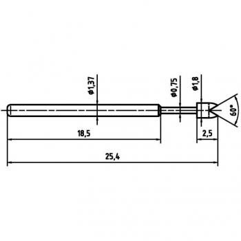 Hartmann 1015-G-0.7N-AU-1.8 Precision Test Tip