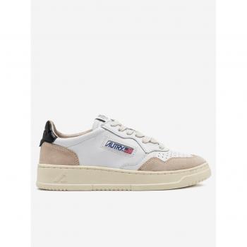Medalist Low en daim blanc, noir et beige – modèle Blanc 45