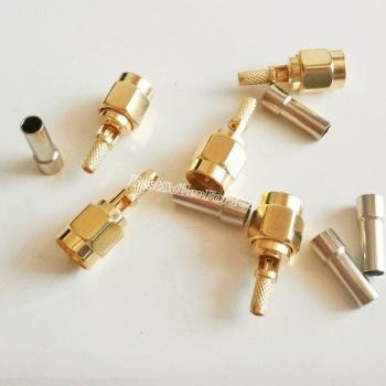 Conector SMA macho recto 5 piezas para RG174 RG316 LMR100
