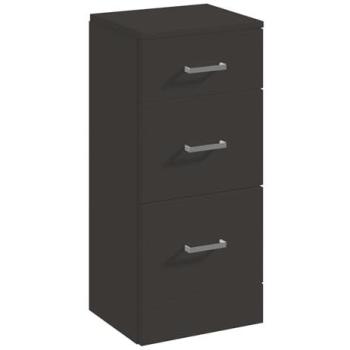 Satin Dark Grey 350x300 Balterley Modern Bathroom Drawer Unit