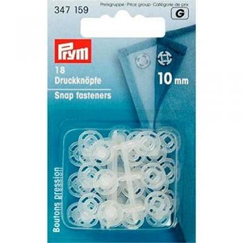 Prym Plastic Snap Fasteners, 10 mm, 18 Pieces