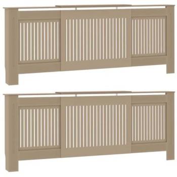 VidaXL Radiante Cover 2 pezzi Marrone 205x20.5x81.5 cm