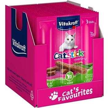 Vitakraft Cat Stick Katzensnack Huhn und Katzengras (20x 3 Stück)