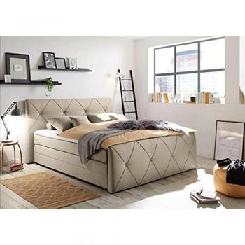 MeinBett Boxspringbett Cleo beige 200×114 cm