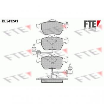 Kit di pastiglie frenanti FTE 9010732