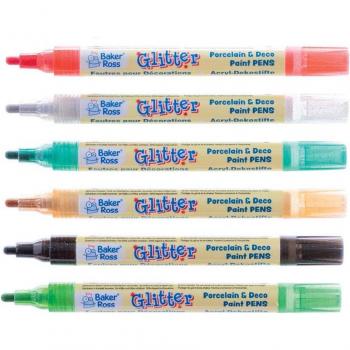 Merry Christmas Glitter Craft Marker Set (Pack of 6)