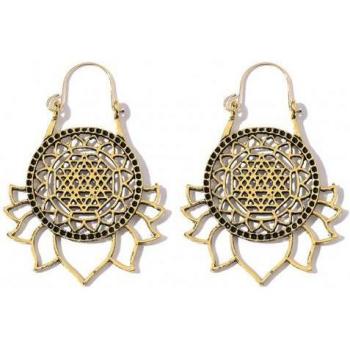 Boucles d'oreilles en alliage évider soleil