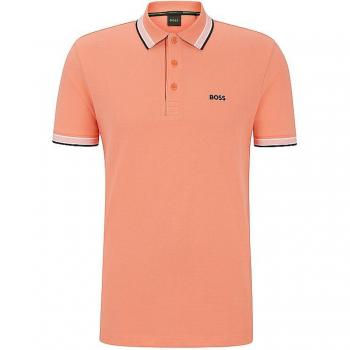 Polo Naranja BOSS L – Estilo Casual en Algodón