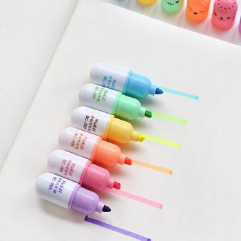 48 Teile Bunte Marker - Mini Kapsel Textmarker für Schule und Büro