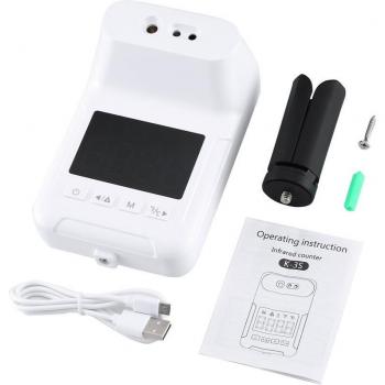 K-3S Infrared Forehead Thermometer – Wall Mounted Non‑Contact Digital Temperature & Fever Alarm with Bracket