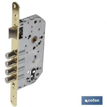 Fechadura de Embutir com Trinco D85 E50 Níquel