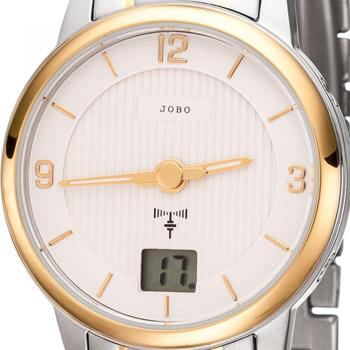 Damenfunk Uhr JOBO – Vergoldeter Edelstahl, bicolor, Datumsfunktion