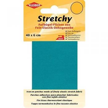 Kleiber Aufbügel-Flicken smaragd, 100% Polyester, 40 x 6 cm
