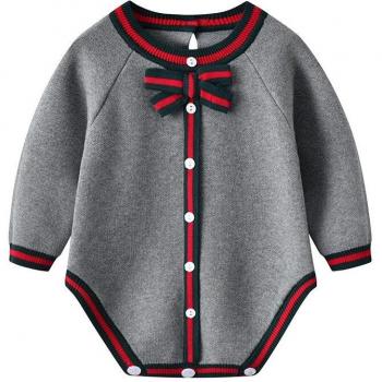 Herbstlicher Baby Bodysuit in Grau