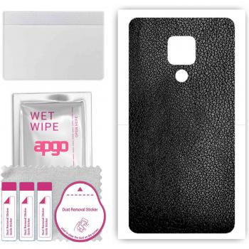 Sticker Protector para Huawei Mate 20 X - Diseño Cuero Negro
