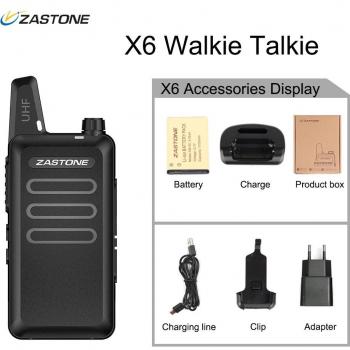 X6 Mini UHF communicatiewandradio 400–470 MHz
