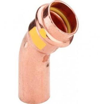 Curva 45° Maschio/Femmina Ø18 mm in Rame a Pressare per Gas Viega Profipress G