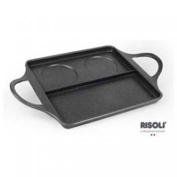 Bistecchiera BB Burger 40x24 cm Alluminio Antiaderente Nero