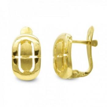 Pendientes oro 18k niña Primera Comunión 10 mm formas caladas