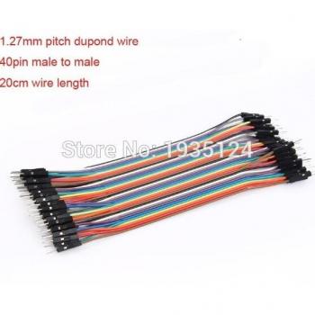2.54mm Male to Male Breadboard Jumper Wires 40 Pins 20cm Dupont Ribbon Cables
