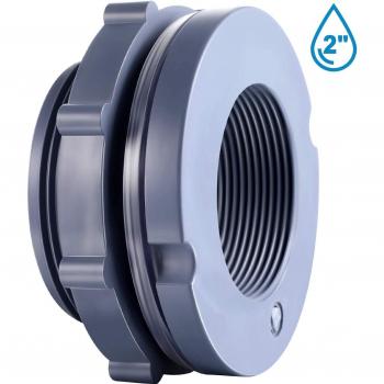 Outus 2-Inch PVC Bulkhead Connector for Aquariums