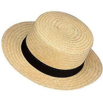 Chapeau canotier WIDMANN en paille – Blanc adulte