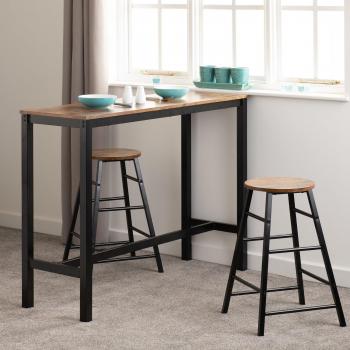 Athens Rectangular Bar Table with 2 Stools - Brown