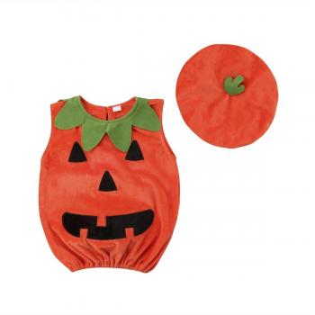 Halloween Baby Kürbis Kostüm mit Bluse und Hut