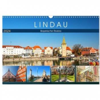 Lindau - Bayerische Riviera (Wandkalender 2024 DIN A3 quer) CALVENDO Monatskalender