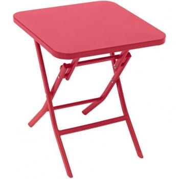 Table d'appoint de jardin carrée GREENSBORO Groseille 40 x cm - Acier traité époxy Hespéride