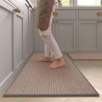 Tappetino Lavabile Jn.songs per Cucina e Salotto – Grigio 45x70 cm + 45x120 cm
