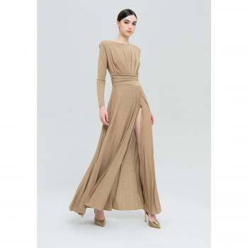 Abito Lurex Longo Slim con Lucentezza