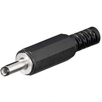 DC-Stecker / Hohlstecker 3,5x1,3 mm mit Knickschutz - Lötmontage